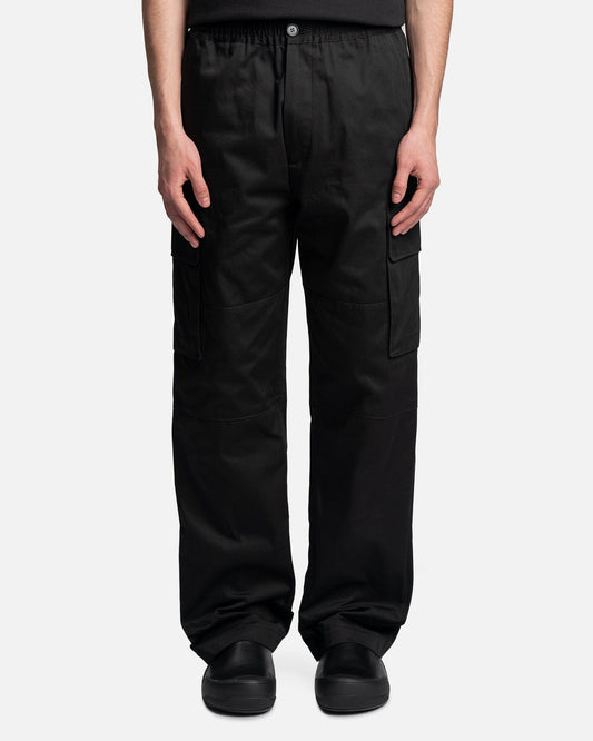 Marni Men's Pants Cotton Gabardine Trousers in Black