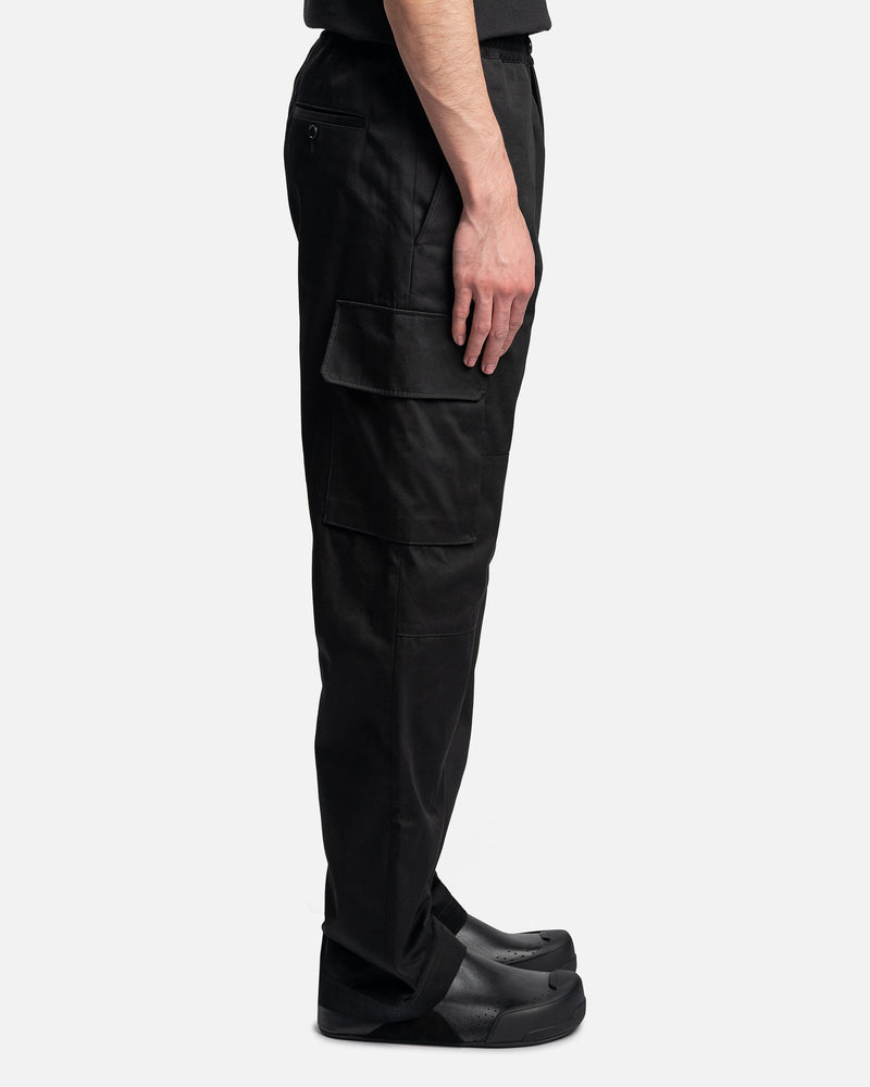 Marni Men's Pants Cotton Gabardine Trousers in Black