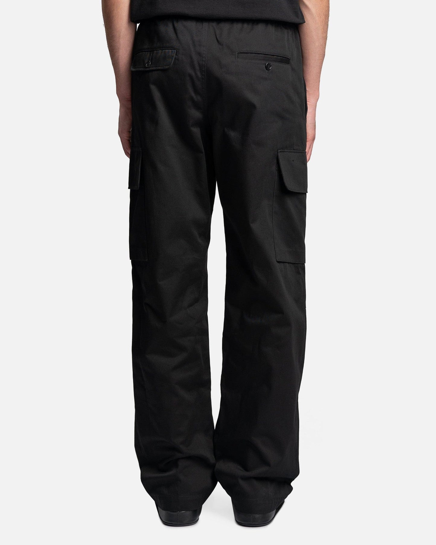 Marni Men's Pants Cotton Gabardine Trousers in Black