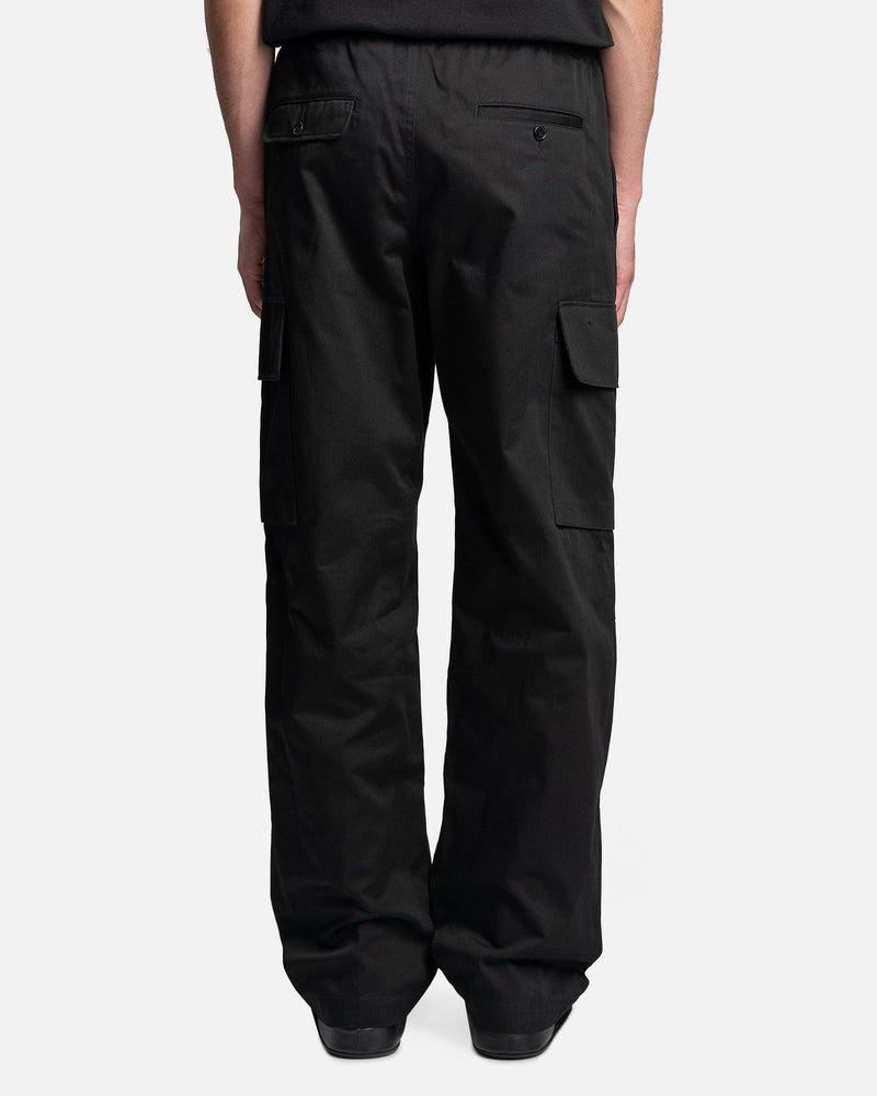 Marni Men's Pants Cotton Gabardine Trousers in Black