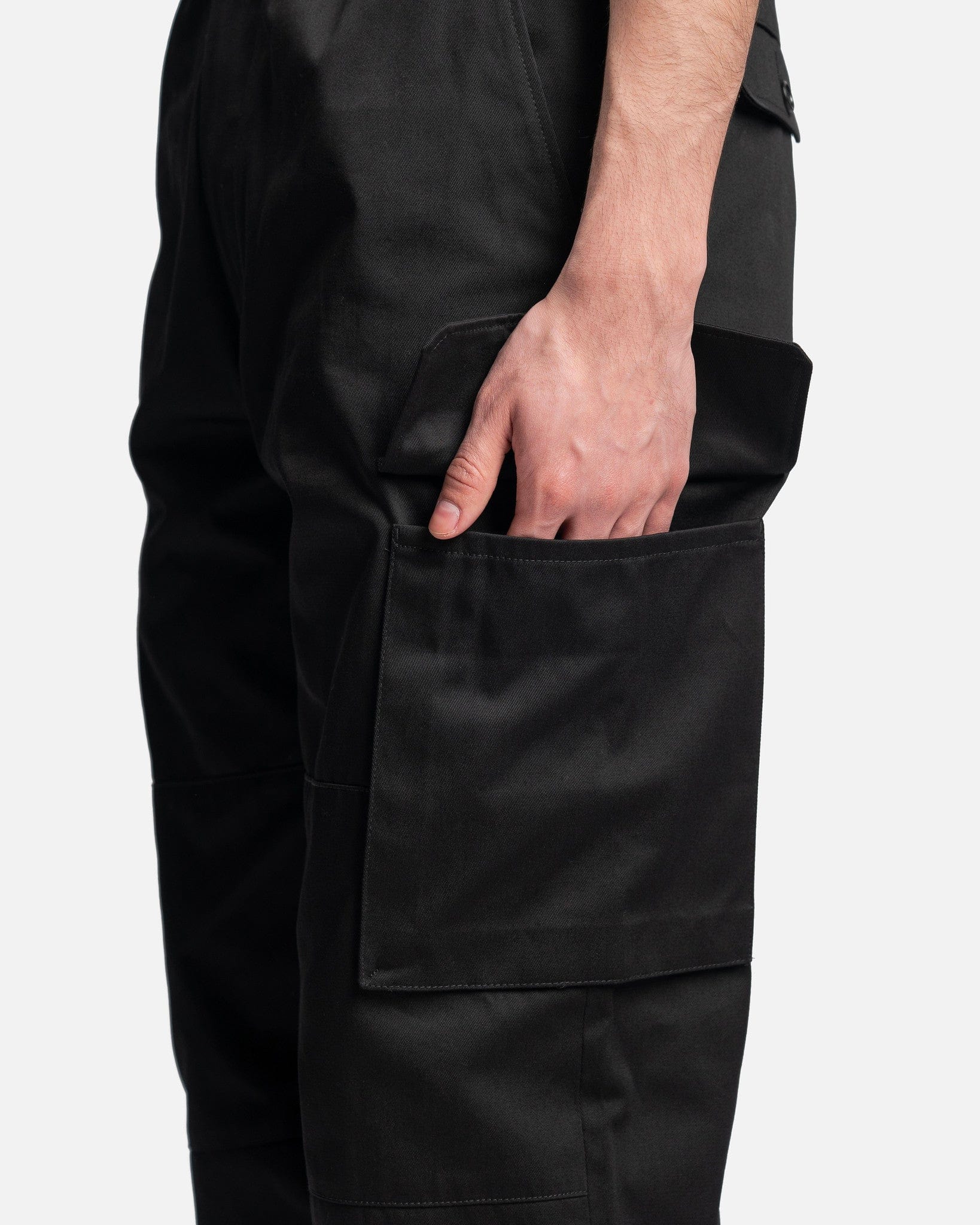 Marni Men's Pants Cotton Gabardine Trousers in Black