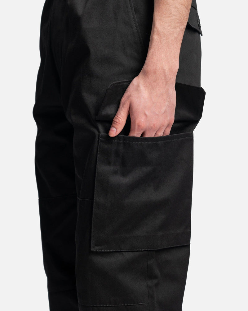 Marni Men's Pants Cotton Gabardine Trousers in Black