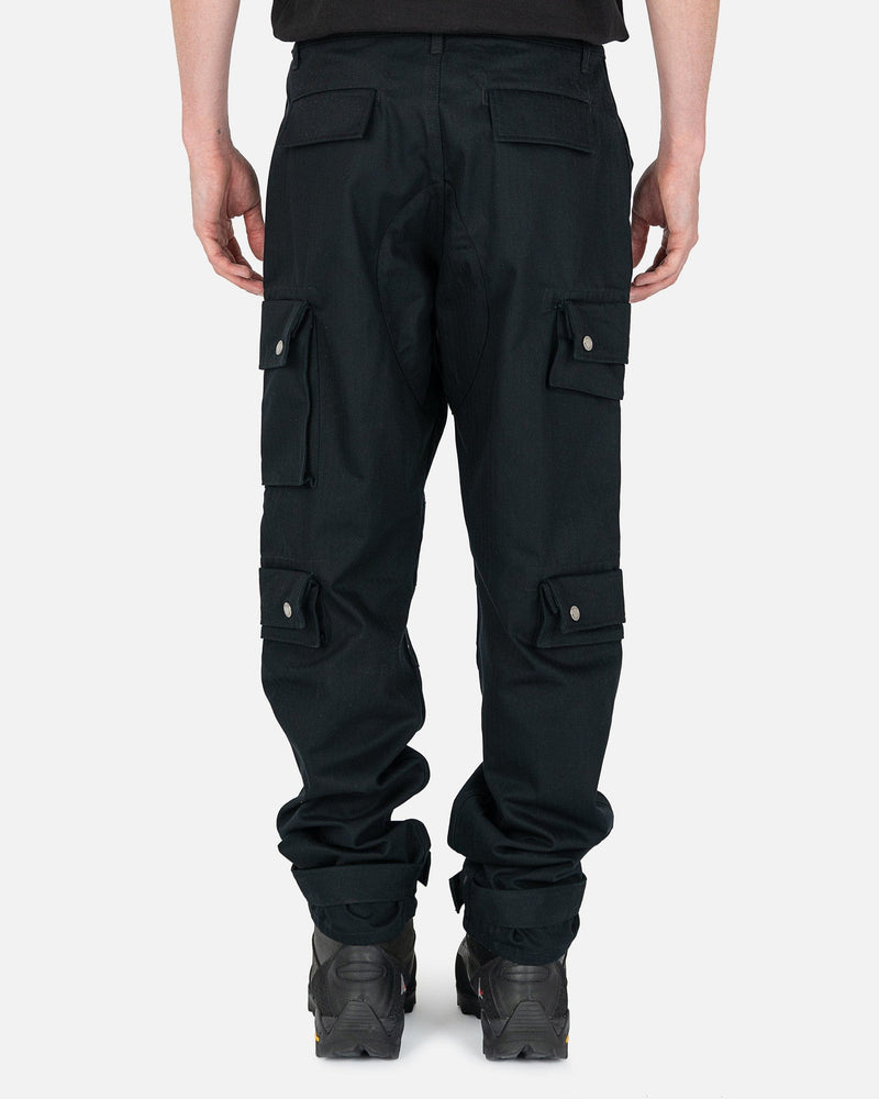Reese Cooper Men's Pants Cotton Herringbone Pants in Black