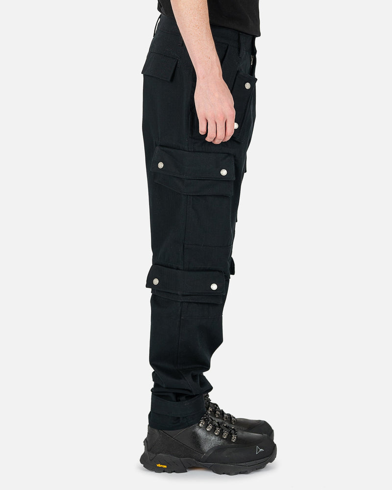 Reese Cooper Men's Pants Cotton Herringbone Pants in Black