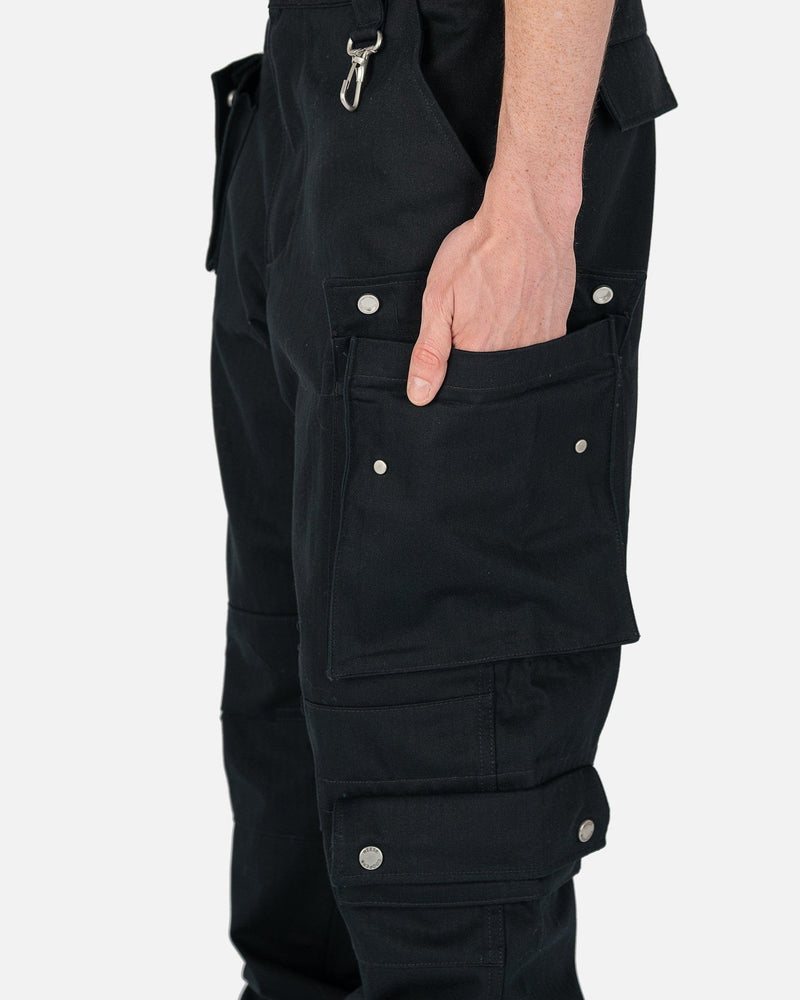 Reese Cooper Men's Pants Cotton Herringbone Pants in Black