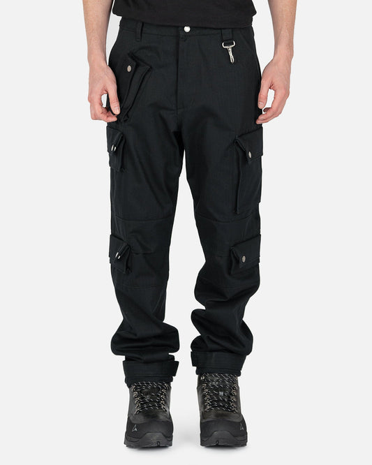 Reese Cooper Men's Pants Cotton Herringbone Pants in Black