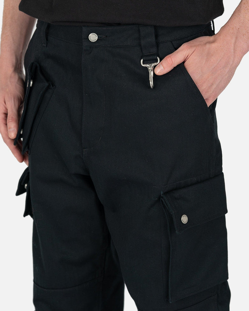 Reese Cooper Men's Pants Cotton Herringbone Pants in Black
