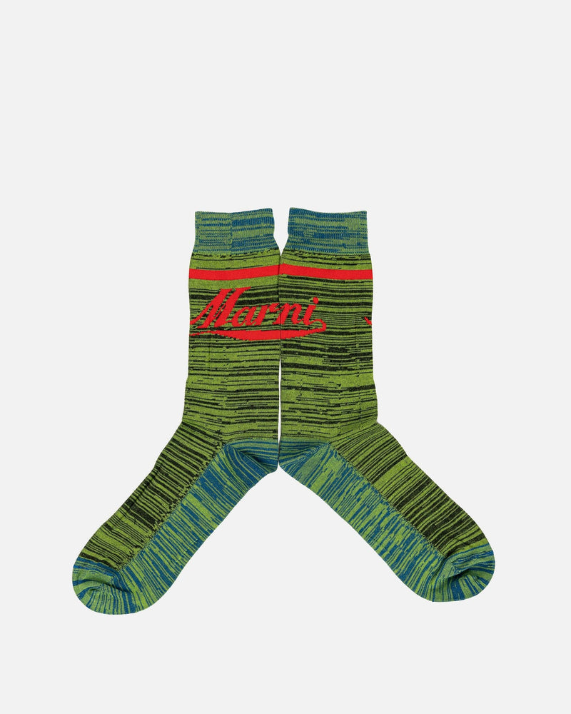 Marni Men's Socks Cotton Knit Socks in Linden