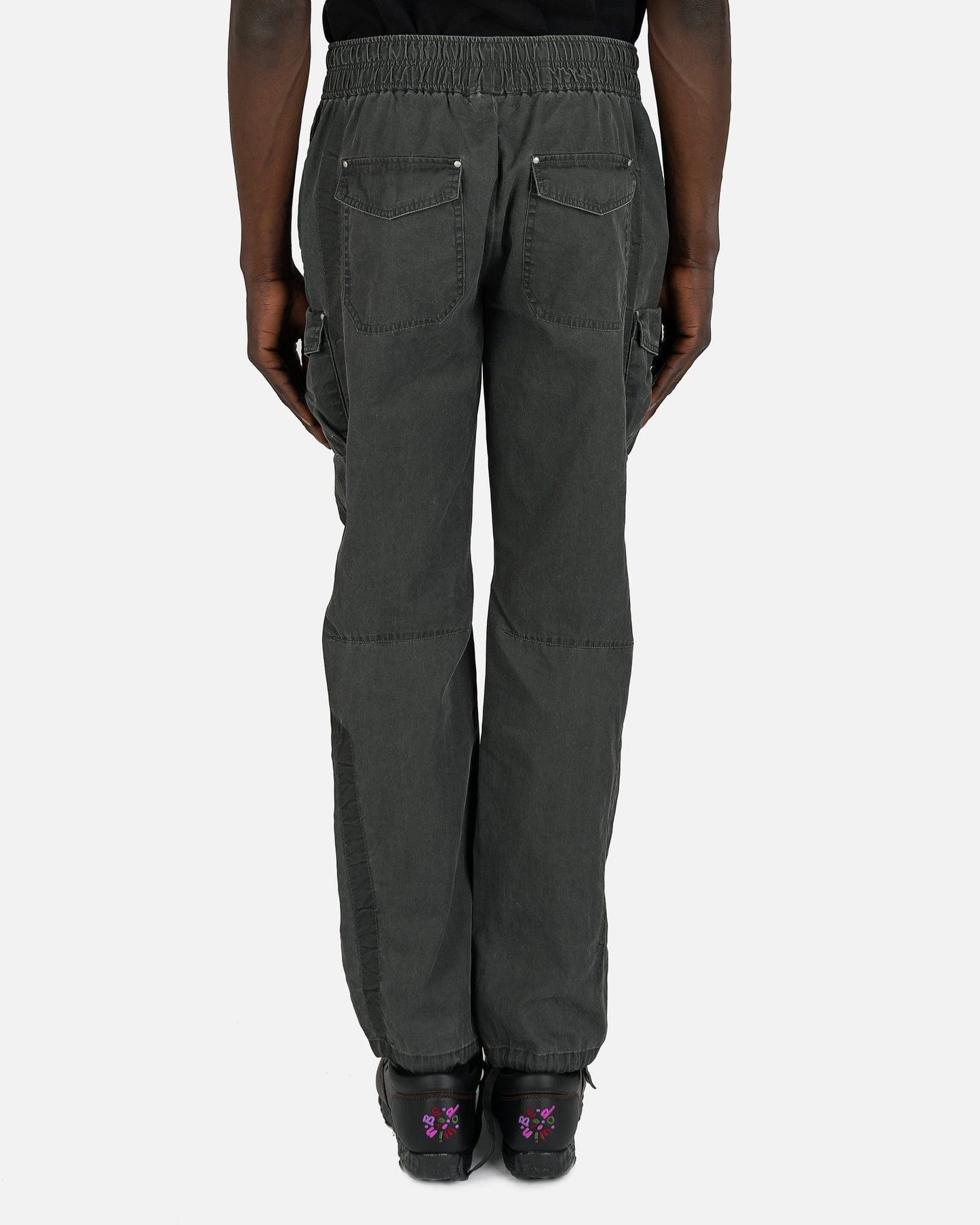 John Elliott Men's Pants Cotton Poplin Frame II Cargo Pants in Black