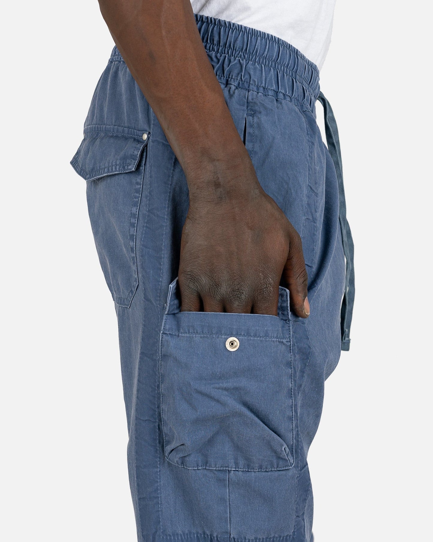 John Elliott Men's Pants Cotton Poplin Frame II Cargo Pants in Navy