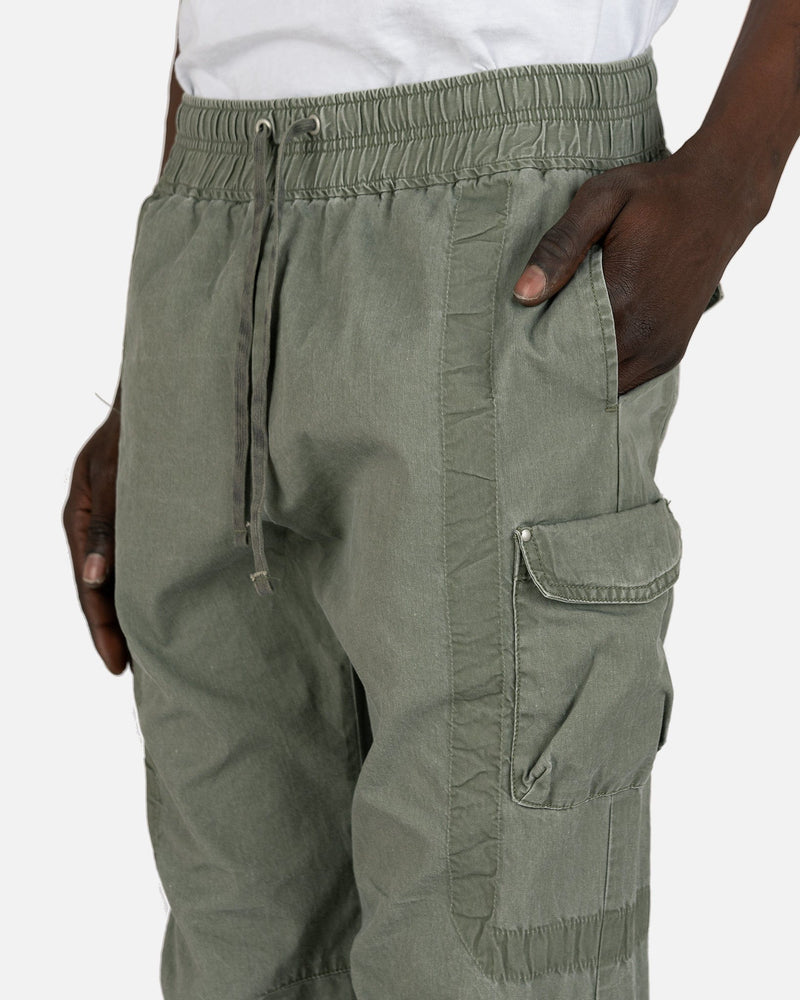 John Elliott Men's Pants Cotton Poplin Frame II Cargo Pants in Olive