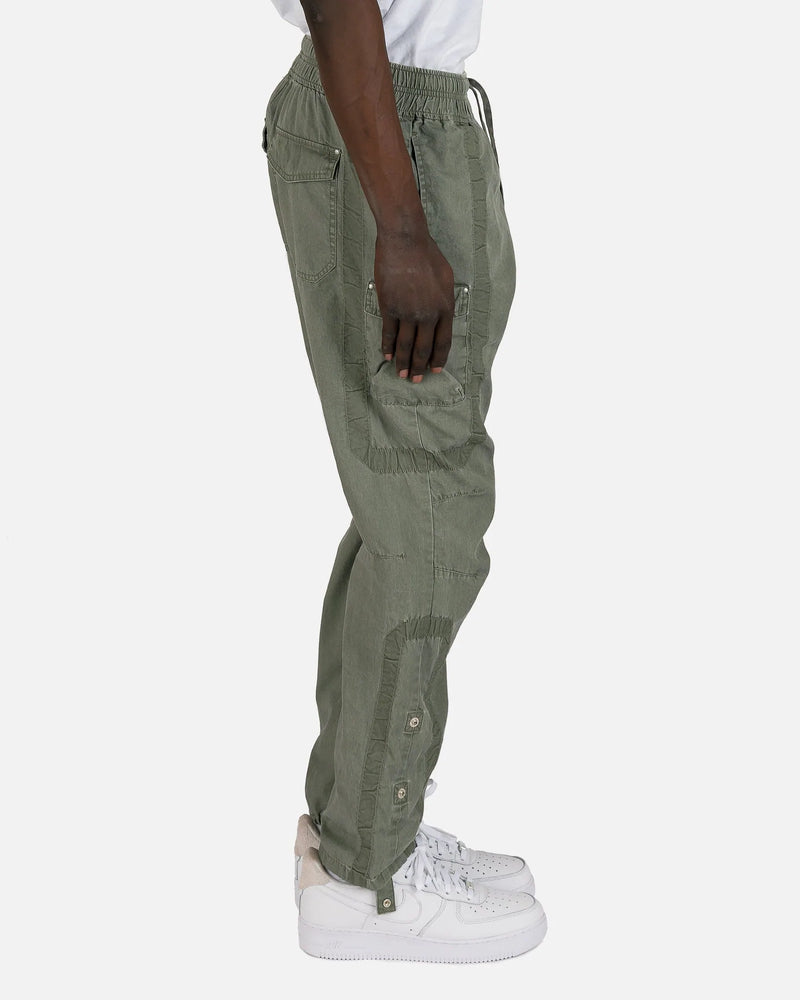 John Elliott Men's Pants Cotton Poplin Frame II Cargo Pants in Olive