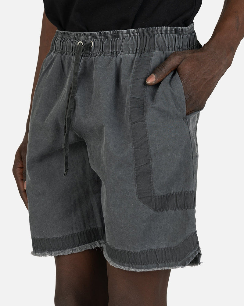 John Elliott Men's Shorts Cotton Poplin Frame II Shorts in Black