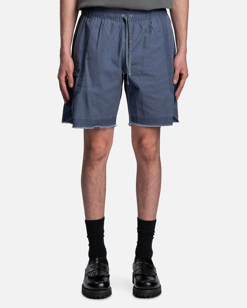 John Elliott Men's Shorts Cotton Poplin Frame II Shorts in Navy