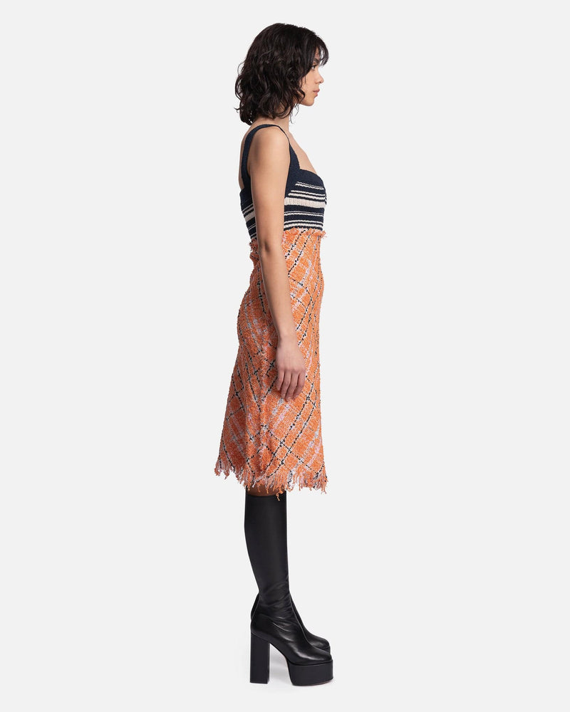Cotton Tweed Dress in Alkekengi SVRN Cotton Tweed Dress in Alkekengi SVRN