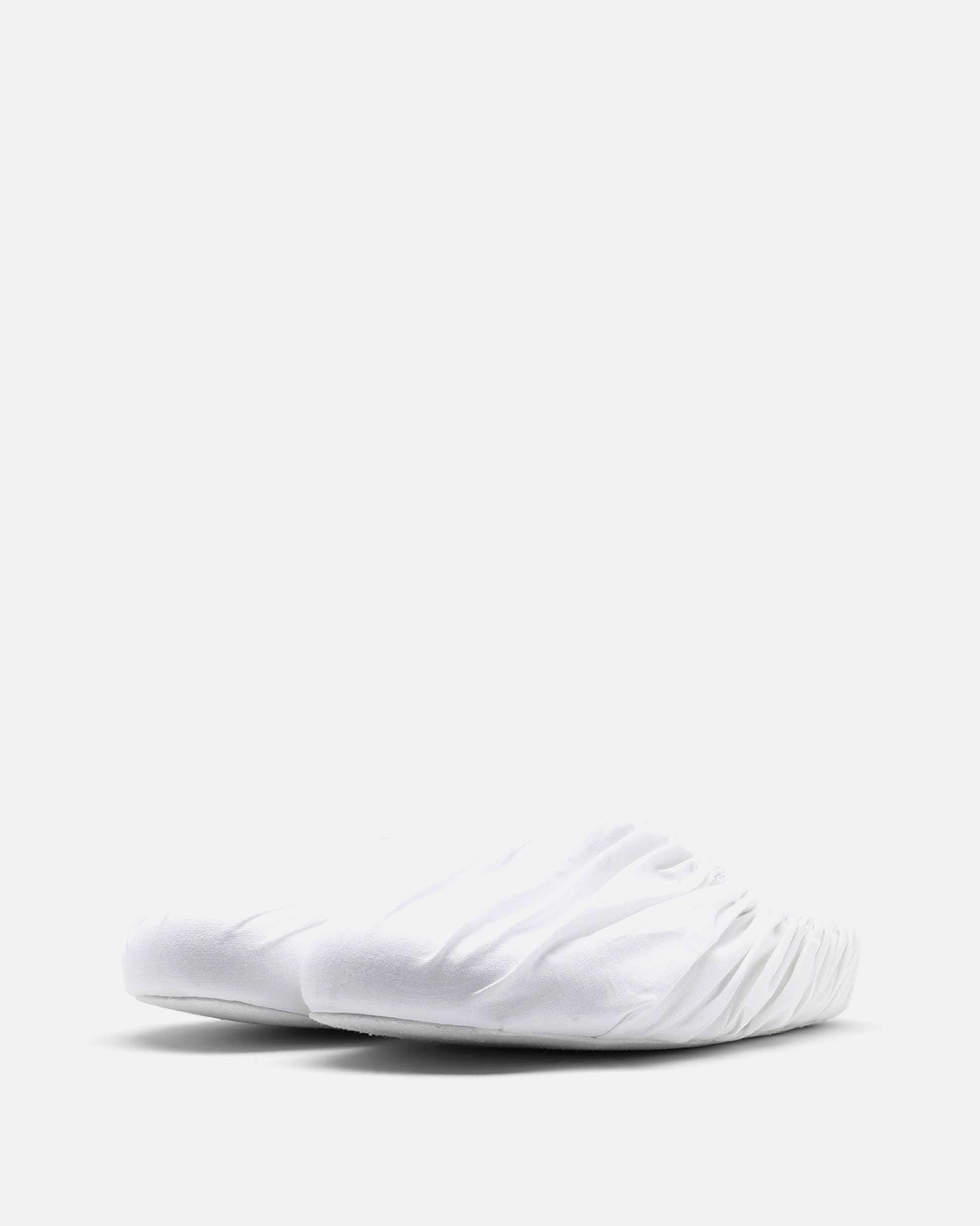 Maison Margiela Men's Shoes Covered Cotton Slip-On Shoes in White