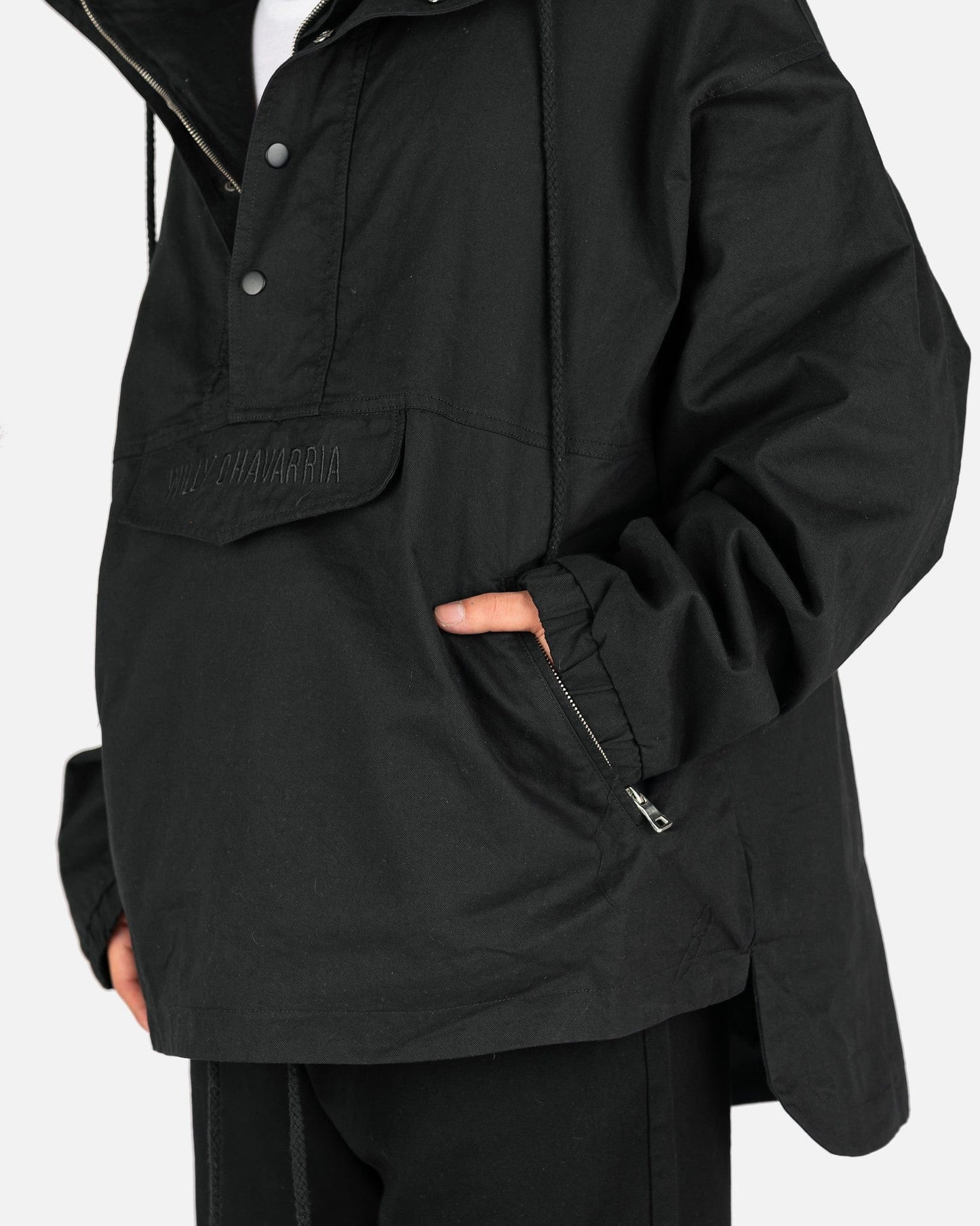 Willy Chavarria Men's Jackets Cowboy Parka in Black