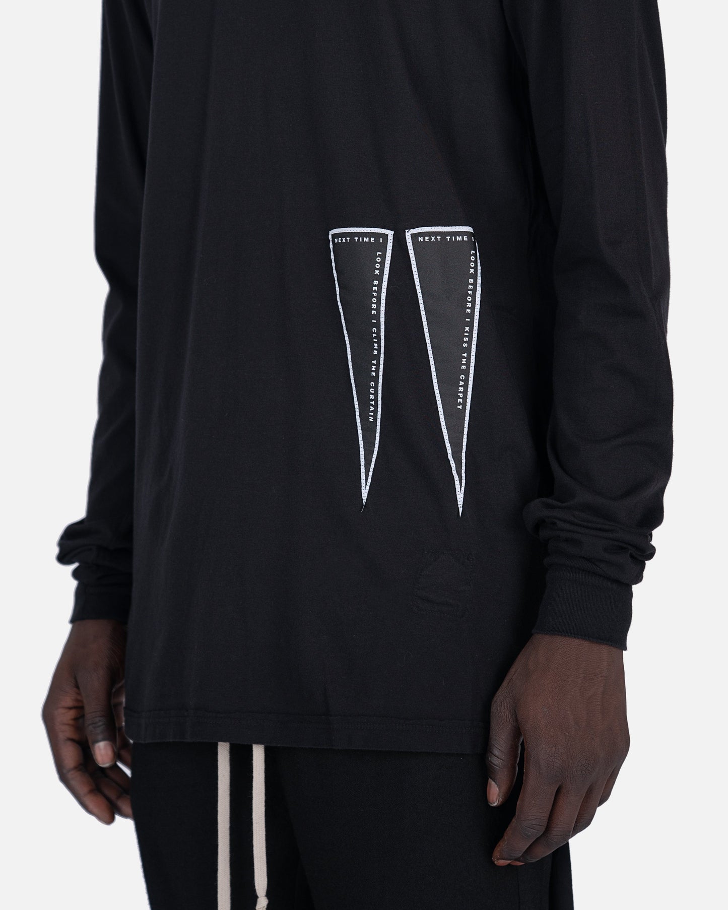 Rick Owens DRKSHDW Men's T-Shirt O/S Crater T in Black