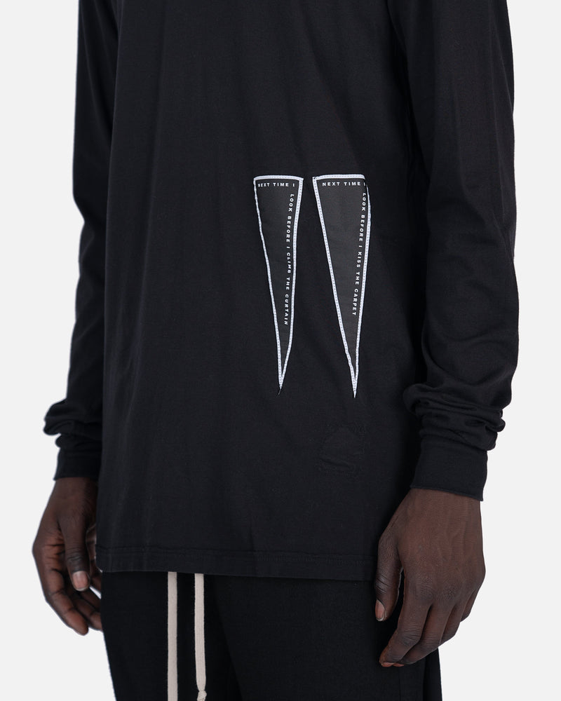 Rick Owens DRKSHDW Men's T-Shirt O/S Crater T in Black