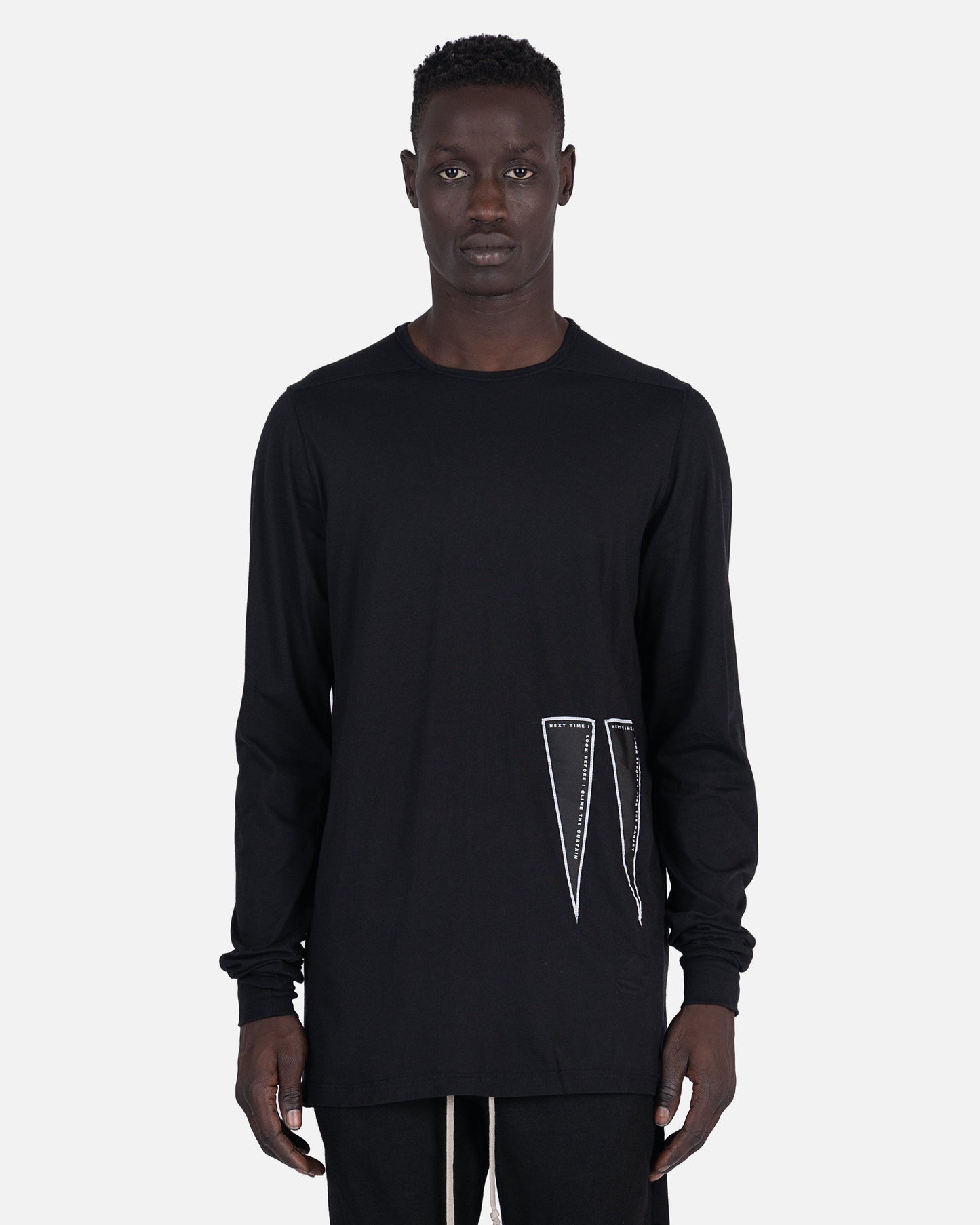 Rick Owens DRKSHDW Men's T-Shirt O/S Crater T in Black