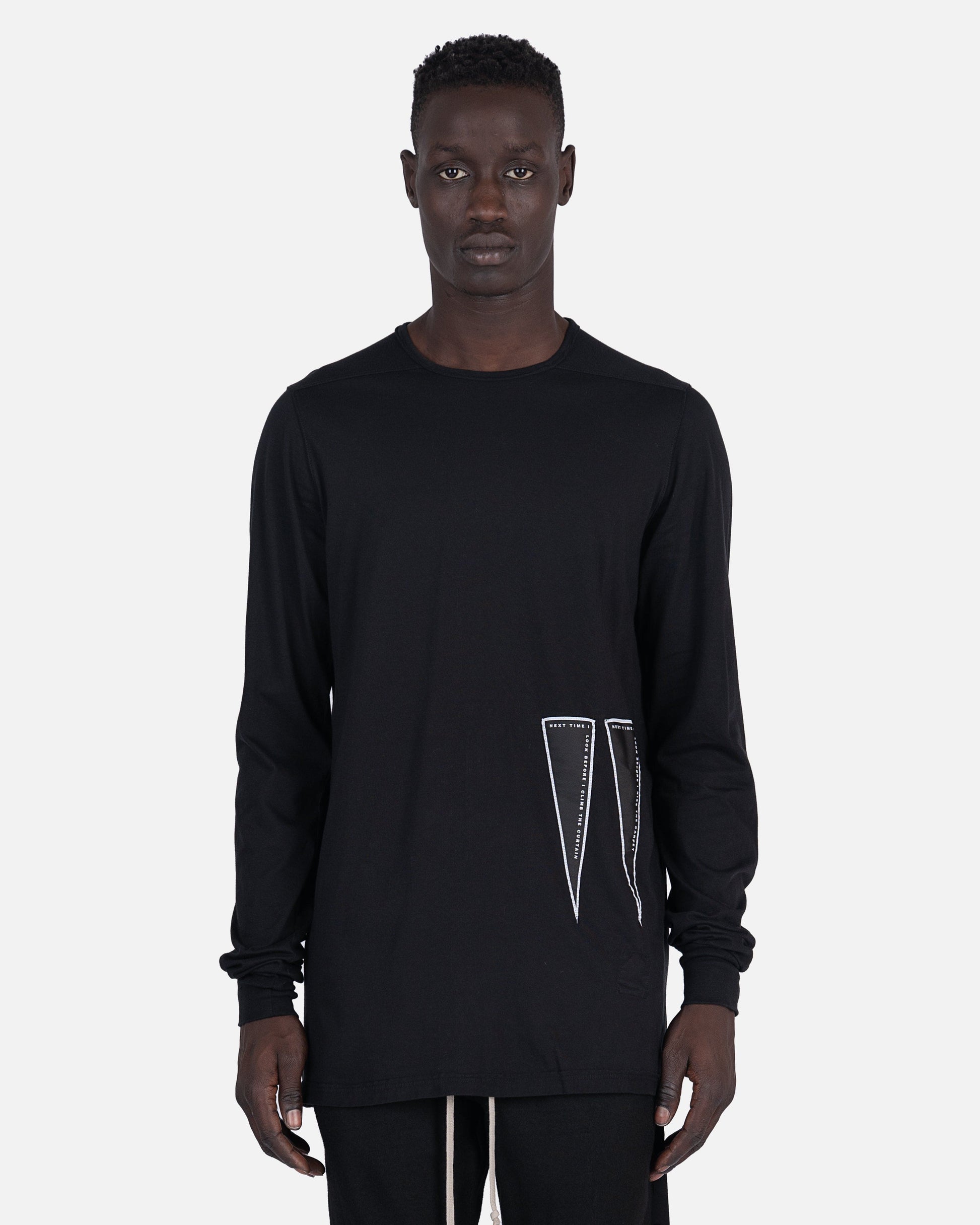 Rick Owens DRKSHDW Men's T-Shirt O/S Crater T in Black