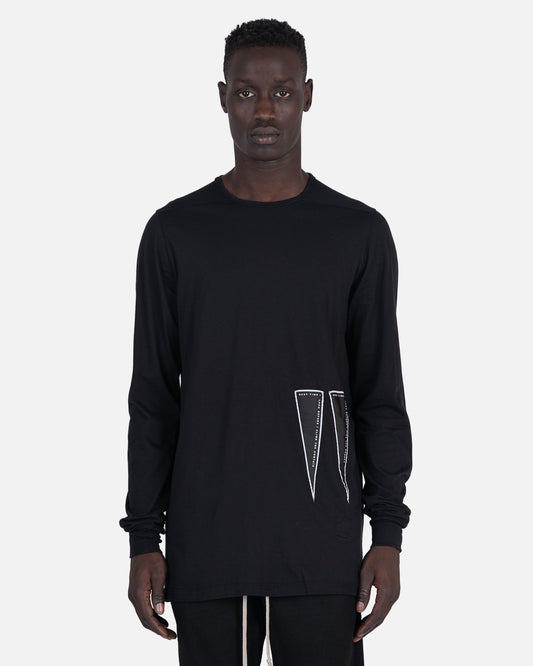 Rick Owens DRKSHDW Men's T-Shirt O/S Crater T in Black