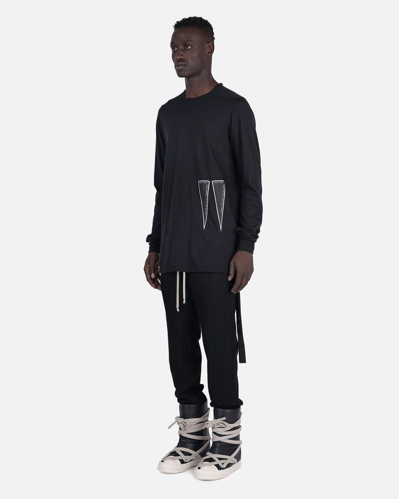 Rick Owens DRKSHDW Men's T-Shirt O/S Crater T in Black