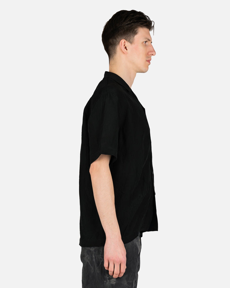 IISE Men's Shirts Creased Camp Shirt in Black