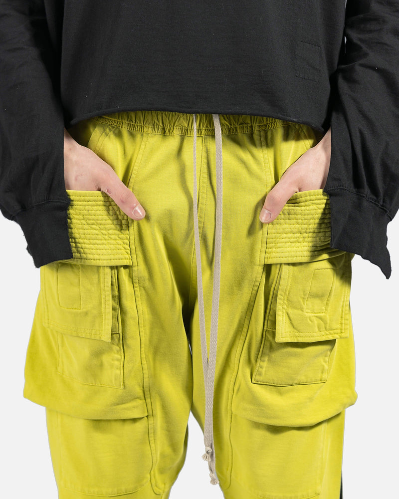 Rick Owens DRKSHDW Men's Pants Creatch Cargo Drawstring in Acid