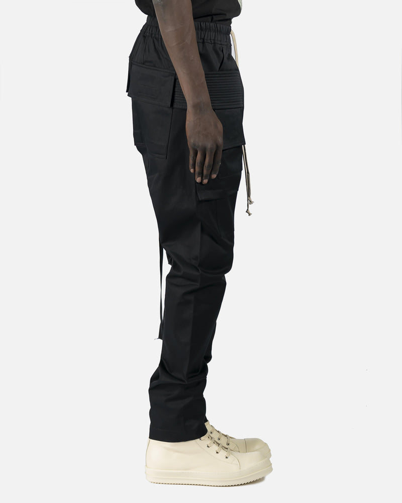 Rick Owens DRKSHDW Men's Pants Creatch Cargo Drawstring in Black