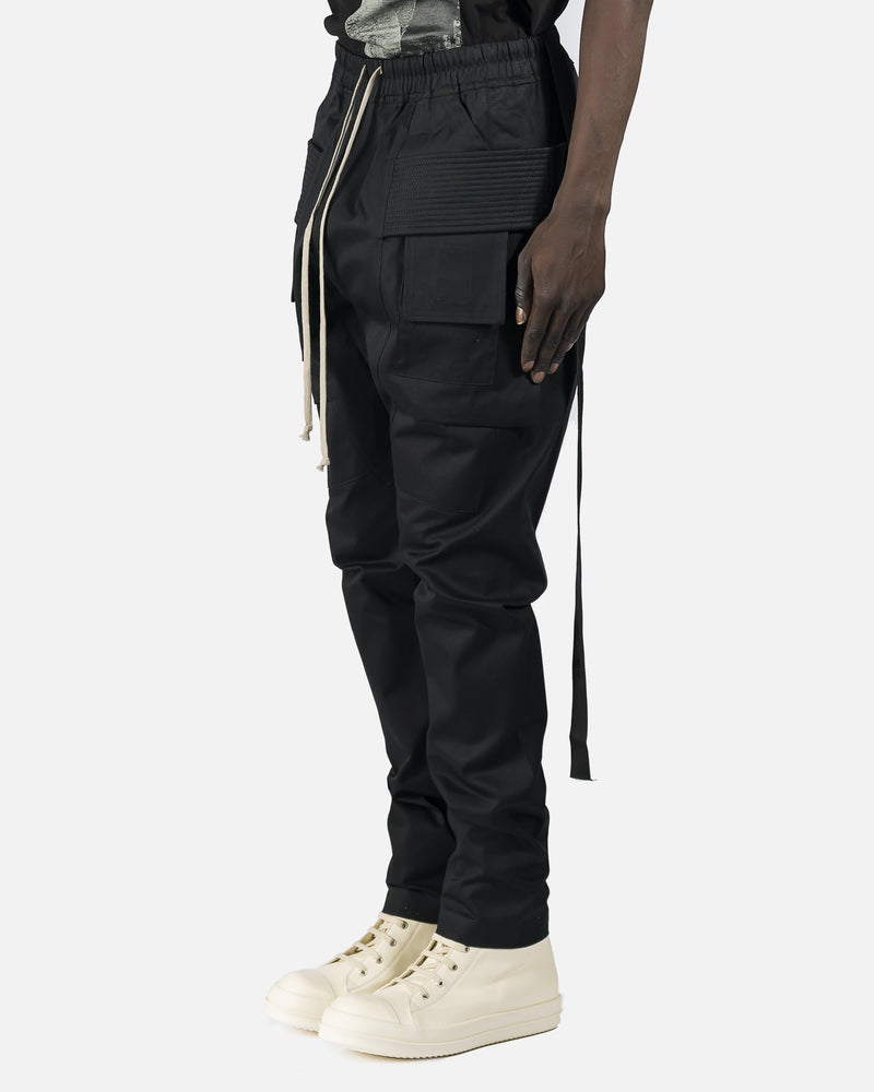 Rick Owens DRKSHDW Men's Pants Creatch Cargo Drawstring in Black