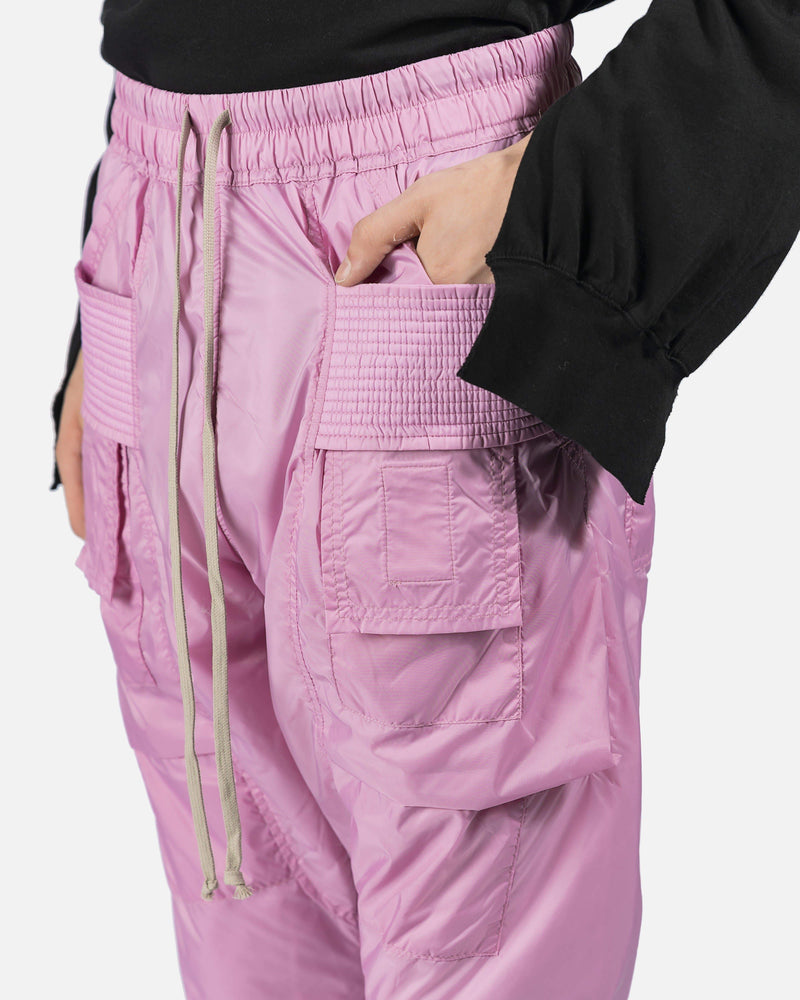 Rick Owens DRKSHDW Men's Pants Creatch Cargo Drawstring in Dirty Pink