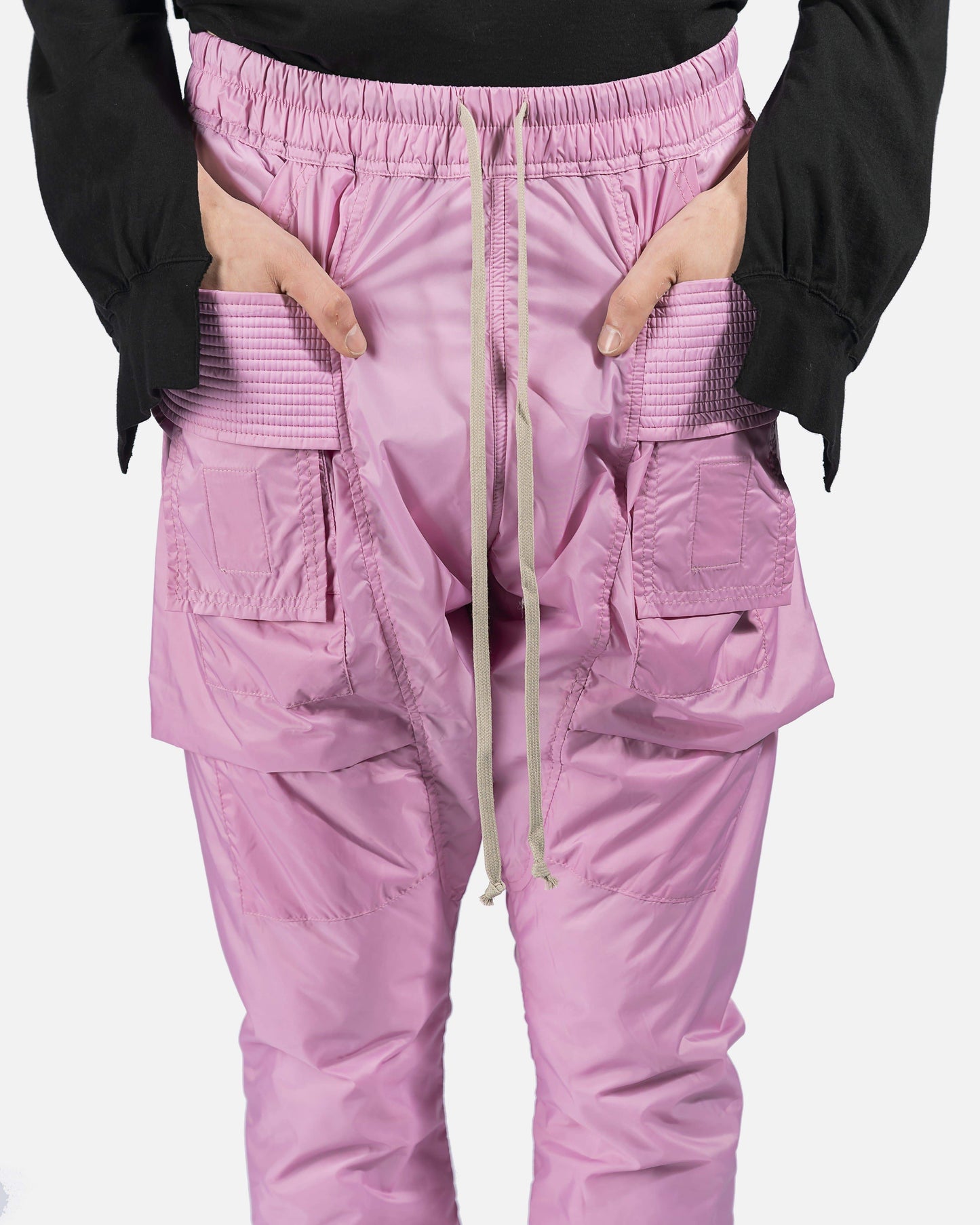 Rick Owens DRKSHDW Men's Pants Creatch Cargo Drawstring in Dirty Pink