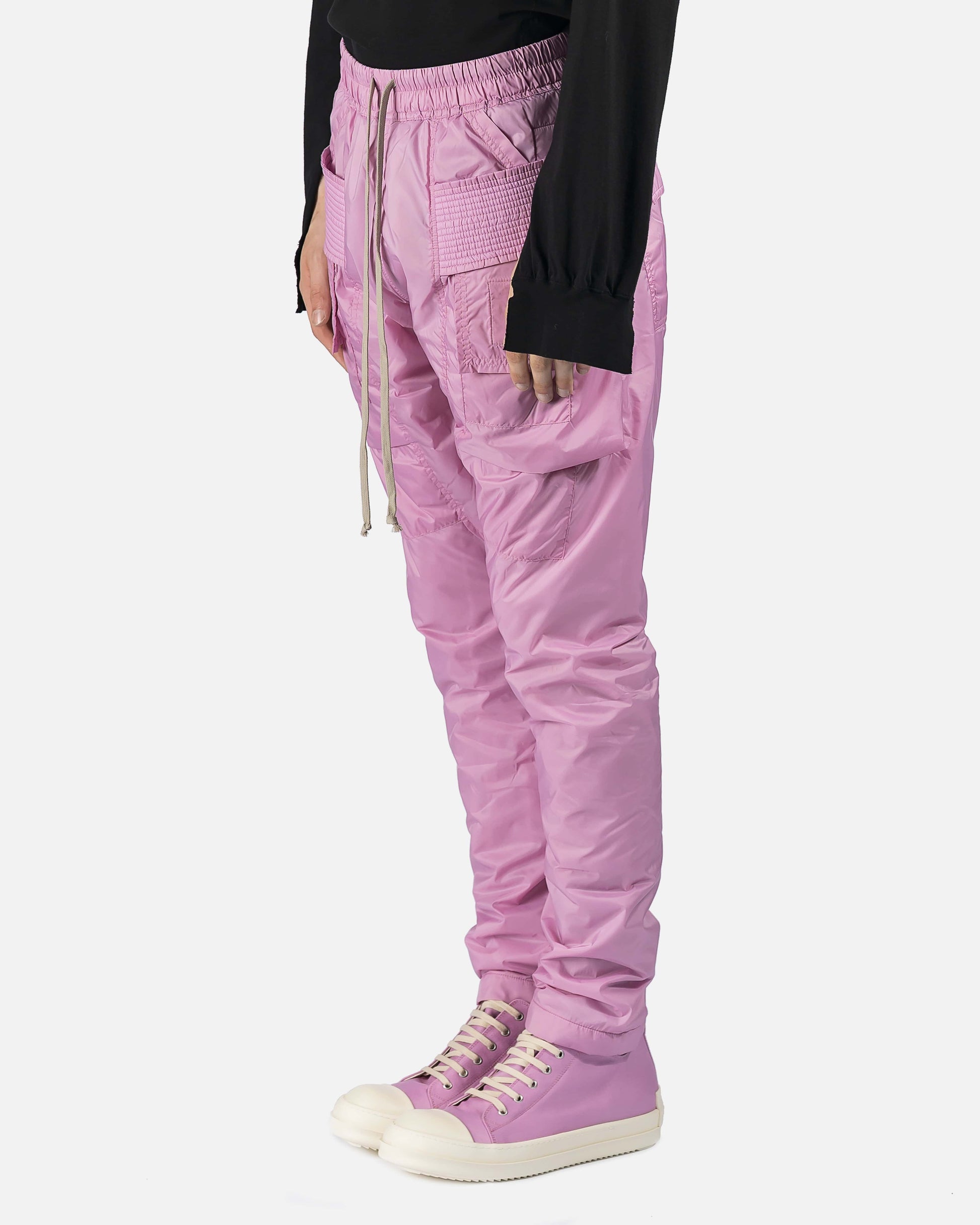 Rick Owens DRKSHDW Men's Pants Creatch Cargo Drawstring in Dirty Pink