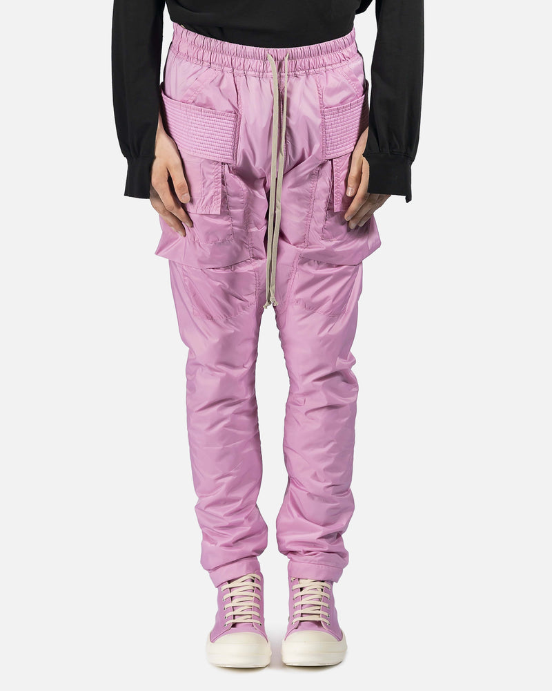 Rick Owens DRKSHDW Men's Pants Creatch Cargo Drawstring in Dirty Pink