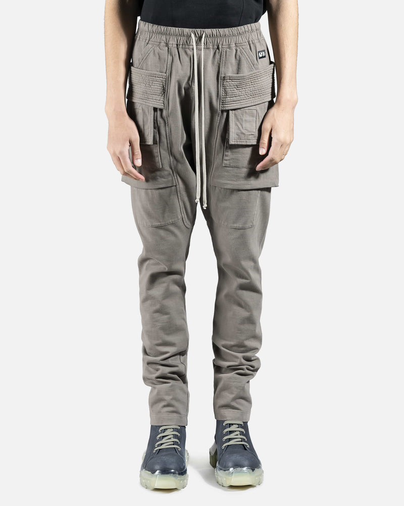 Rick Owens DRKSHDW Men's Pants Creatch Cargo Drawstring in Dust