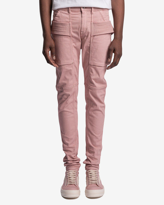 Rick Owens DRKSHDW Men's Pants Creatch Pants in Faded Pink