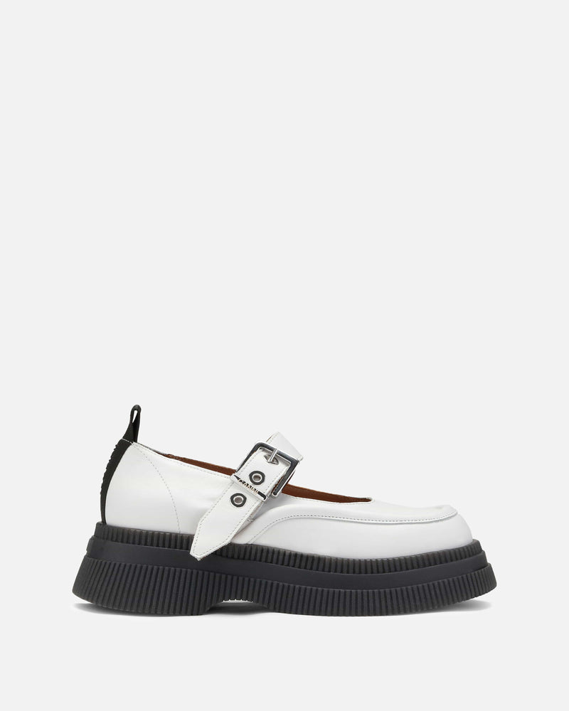 Ganni Women Sneakers Creepers Mary Jane in Egret