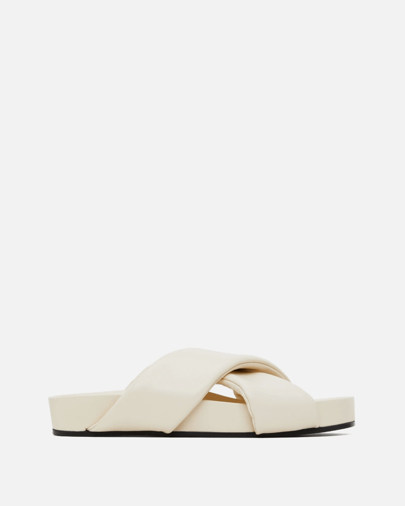 Criss-Cross Sandals in Natural – SVRN Criss-Cross Sandals in Natural – SVRN