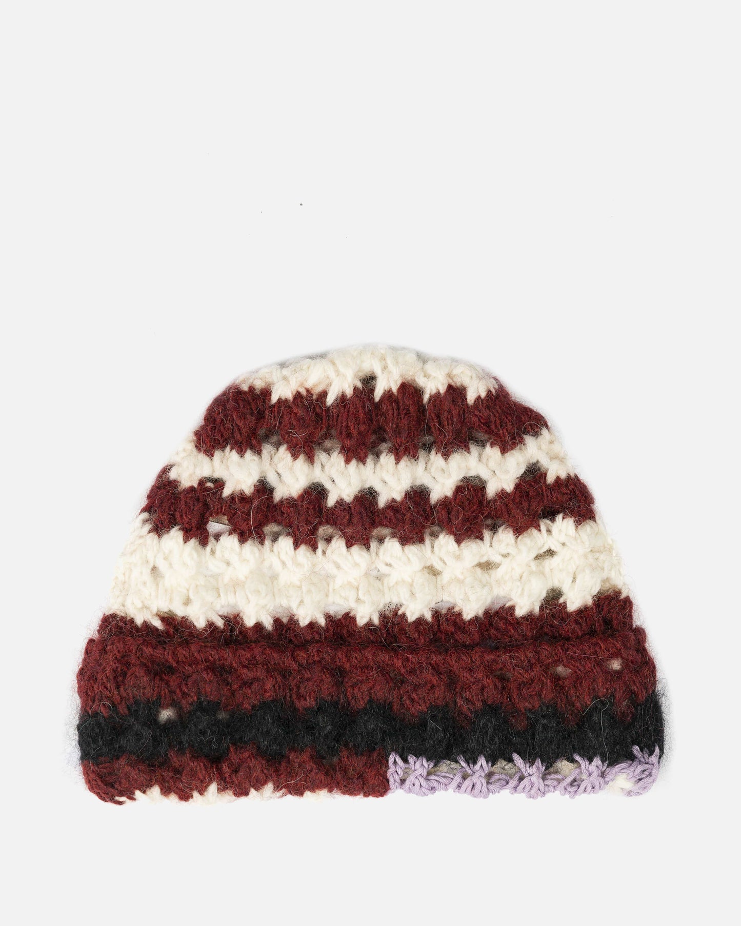 Marni Men's Hats Crochet Beanie in Burgundy