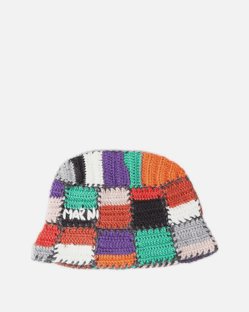 Marni Men's Hats Crochet Bucket Hat in Multi