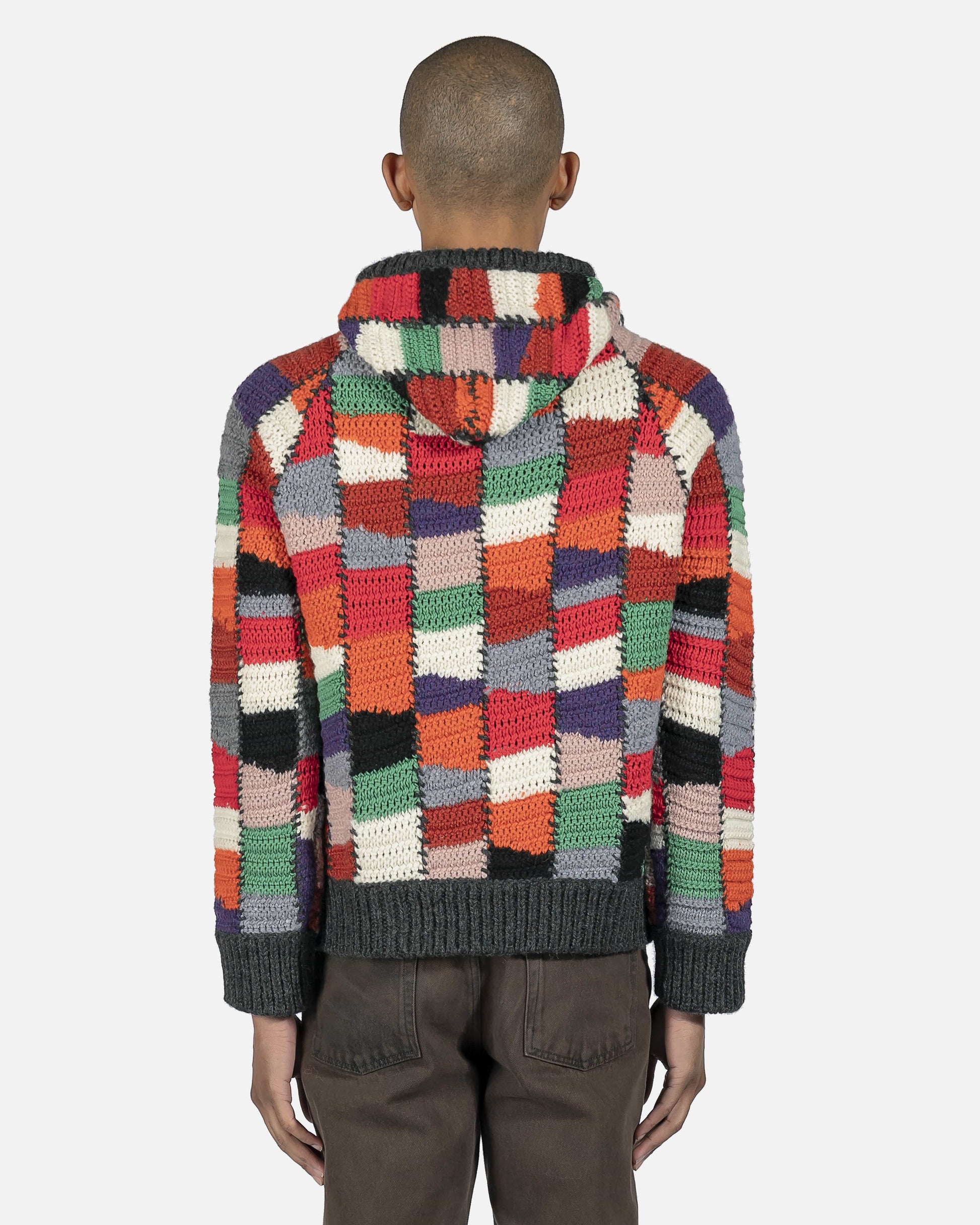 Marni Men's Sweatshirts Crochet Pullover Hoodie in Multi