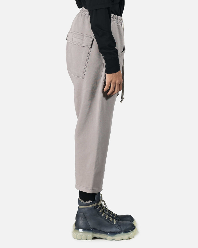 Rick Owens DRKSHDW Men's Pants Cropped Cargo Drawstring Pant in Putty