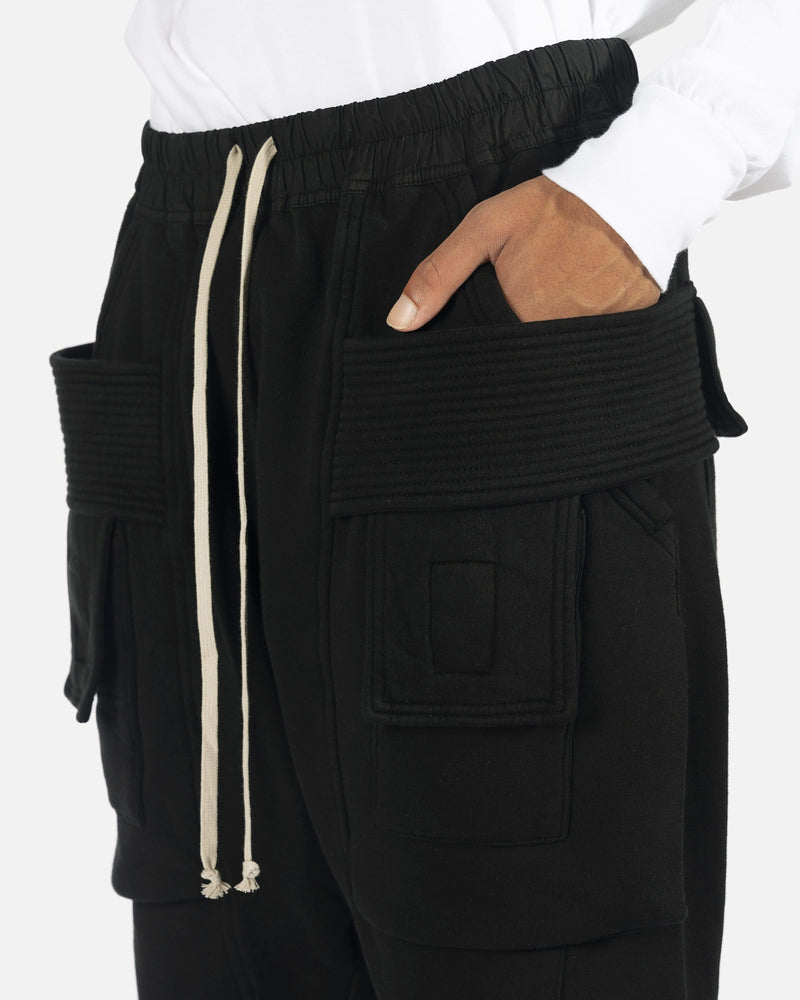 Rick Owens DRKSHDW Men's Pants Cropped Creatch Cargo Pant in Black