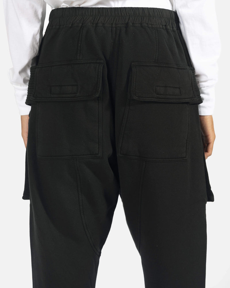 Rick Owens DRKSHDW Men's Pants Cropped Creatch Cargo Pant in Black