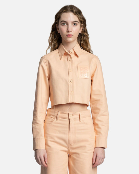 Raf Simons Women Tops Cropped Denim Shirt in Salmon