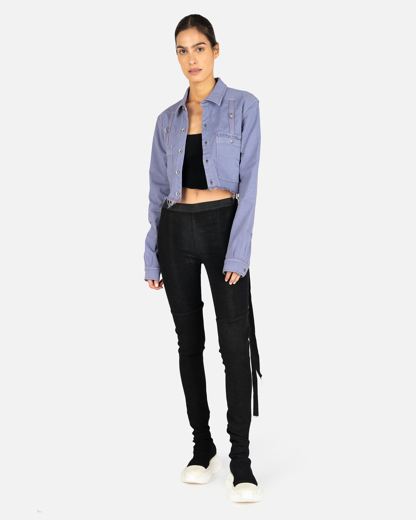Rick Owens DRKSHDW Women Jackets Cropped Outershirt in Bruise