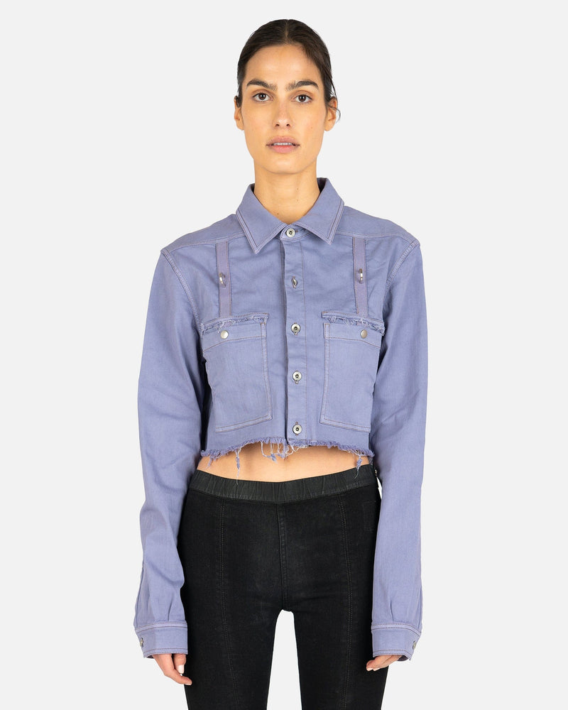 Rick Owens DRKSHDW Women Jackets Cropped Outershirt in Bruise