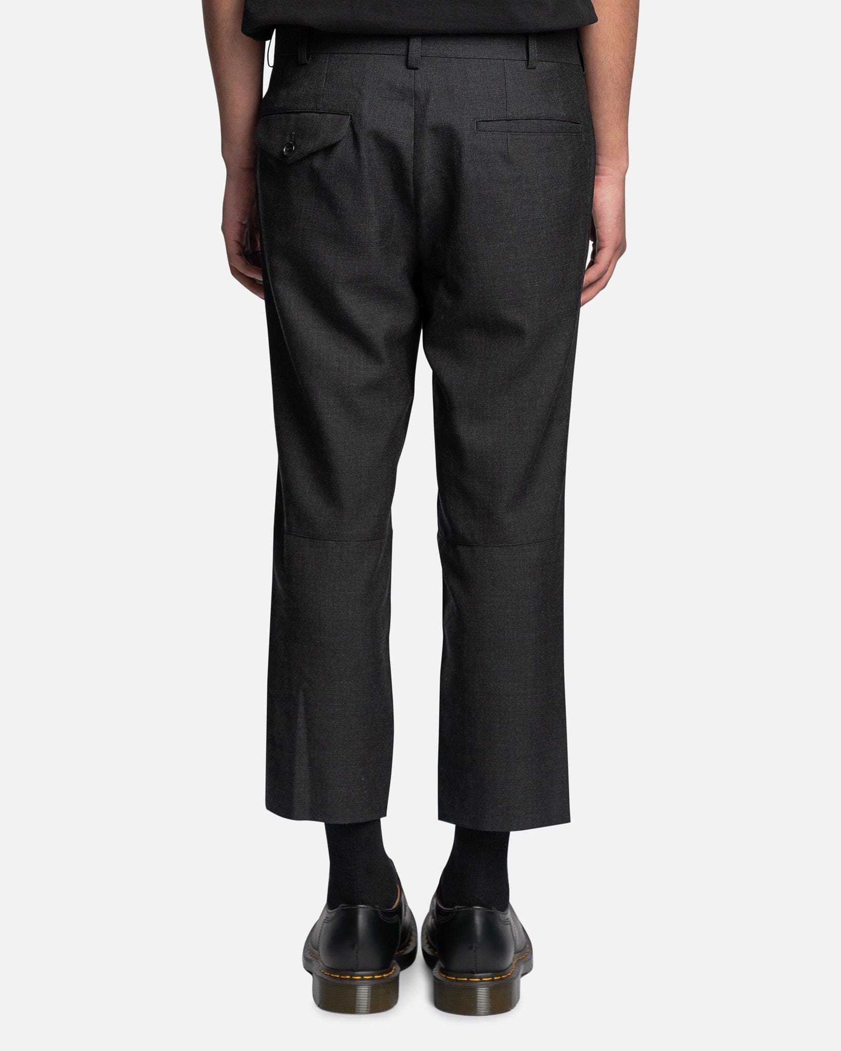 Cropped Tailored Trousers in Charcoal Grey