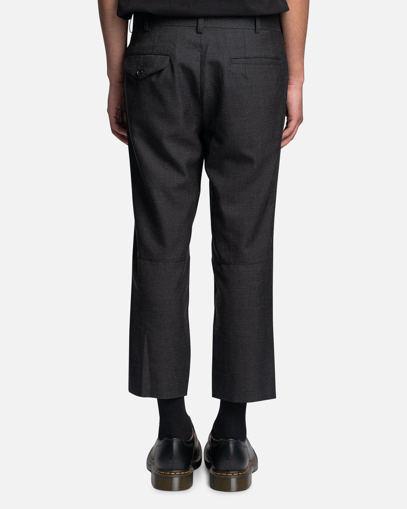 Comme des Garcons Homme Deux Men's Pants Cropped Tailored Trousers in Charcoal Grey
